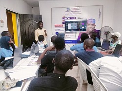 Mr. Afolayan tutoring participants
