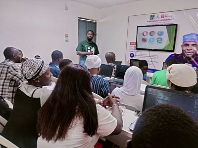 #SKILLSHOP DAY 2 - Participants in the Front-End Web Development being trained by Abbas Joda Software Engineer @PROSOFT